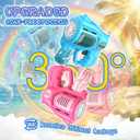 2-Pack Bubble Gun for Toddlers 1-3 Kids 4-8, 15-Holes Automatic Bubble Machine Blower Blaster Maker with 2 Bottles Solution, Easter Party Favors Summer Outdoors Wedding Toys Gifts for Boys Girls