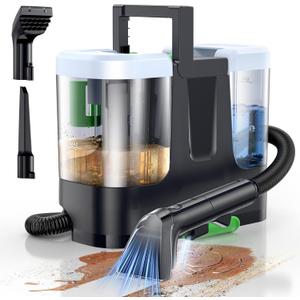 LABIGO Portable Carpet & Upholstery Cleaner, 18Kpa Carpet Cleaner Machine for Deep Stain Removal, Spot Cleaner for Pet Accidents, Area Rugs, Stairs, Car Seats & Couches, Includes Tools & Self-Cleaning (Arctic White)