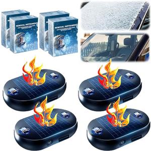 4PCS Car Interference Antifreeze Device, AntiFreeze Electromagnetic Car Snow Removal Device, 2-in-1 Car Defroster and Dummy Anti-Theft Alarm with Flashing LED, Car Antifreeze Defrost Device