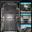Full Skid Plate Kit with Engine & Transmission Protection Plate Compatible with 2015-2022 Ford F150 4WD 2.7L EcoBoost, 3.3L, 3.5L EcoBoost, Steel Under Guard Splash Shield with Install Accessories