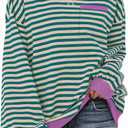 TARSE Oversized Hoodie for Women Comfort Colors Top Trendy Sweatshirt Crewneck Pullover Malachite Green (M)