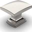 Asidrama Knobs, 10 Pack Brushed Satin Nickel Kitchen Cabinet Hardware Handle, Zinc Material for Dressers Drawers (Single Hole Knob)