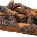 BIOMAND Ceramic Gas Fireplace Logs, 6 Peice Realistic Fire Logs for Outdoor Fire Pit, Artificial Fake Wood Set for Gas or Propane Inserts, Reusable Fake Fire Logs for Ventless, Fireplaces, Fire Pits