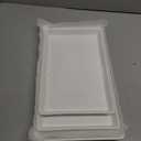 Delling Large Serving Platter, 16/14/12 Inch Rectangular Serving Trays for Serving Food, Serving Tray for Party - Set of 3, White