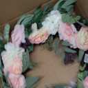 National Tree Company Artificial Spring Wreath, Woven Branch Base, Decorated with Rose and Peony Flower Blooms, Leafy Greens, Spring Collection, 24 Inches