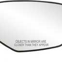 Fit System Passenger Side Non-heated Mirror Glass w/backing plate, Honda Accord, 4 7/8" x 7 5/8" x 7 3/4", will not fit Crosstour