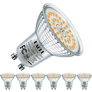 MR16 GU10 LED Bulbs Warm White 3000K, 7W Equivalent 100W, 25,000 Hours Lifetime, Energy Efficient Light, 895 Lumens 120 Degree Flood Beam No Flicker Spotlight, Non-Dimmable, 6-Pack MR16 GU10 LED Bulbs Warm White 3000K, 7W Equivalent 100W, 25,000 Hours Lifetime, Energy Efficient Light, 895 Lumens 120 Degree Flood Beam No Flicker Spotlight, Non-Dimmable, 6-Pack