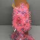 50Ft Pink Christmas Garland Decorations,Valentines Day Tinsel Stems Non-Lit Soft Twist Garland Decor for Tree Stairs Railing Front Door Mantle Fireplace Indoor Outdoor Holiday Home