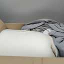 FurHaven Round Orthopedic Dog Bed for Large Dogs, Egg Crate with a Solid Orthopedic Foam Base with Attached Blanket Hood and Removable Washable Cover, Large, Sherpa & Suede Snuggery, Gray, Size: Large