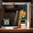 2 x Inspirational Gifts for Men and Women - Hand Made Sunflower Crochet on The Front - Christmas, Birthday and Thank-You Gifts for Colleagues, Sisters, Friends, Teachers and Family (Sunflower-4)