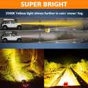 Amber LED Light Bar 22 Inch Double Row Super Bright Spot Flood Combo LED Work Light Driving Fog Lamp for Pickup 4x4 Off Road Truck ATV UTV SUV Boat 9-36V 200 W IP68 & IP69K Waterproof