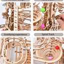 3D Wooden Puzzles Marble Run Chain Kit, Wood Creative Mechanical Puzzles Assembly Model Building Kits to Build for Adults & Kids, DIY Wooden Puzzle Hobbies Toys for Adults &Teens Gifts,  335Pcs