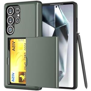 AICase for Samsung S25 Ultra Case with Card Holder [Store 2 Cards] Dual Layer Heavy Duty Protective Case Hidden Card Slot Slim Wallet Case for Samsung S25 Ultra 6.9'' 2025_5