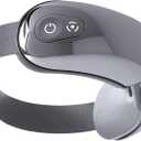 Eye Massager Mask with Heat, Visualization Eye Massager for Dark Circles, Puffiness, Migraines, Heated Eye Mask with Bluetooth Music for Relax Sleep, Gift for Women/Men/Mom/Dad/Grandma/Grandpa -Gray