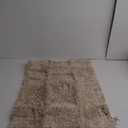 Yimobra Bathroom Rugs Non Slip Washable 36x24, Ultra Soft and Water Absorbent Bath Mats, Plush Fluffy Shower Mat Outside, Luxury Microfiber Thick Matts for Bathroom Floor/Tub, Light Beige and White