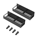 Kitchen Storage, Magnetic Spice Rack for Refrigerator, Magnetic Shelf for Fridge Large Spice Rack Wall Mount Refrigerator Organizer, Black Fridge Organizers and Storage Magnetic shelves (2 pc small)