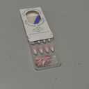 BTArtbox French Tip Press On Nails - White Press On Nails Almond, Short Fake Nails with Nail Glue, Fit Perfectly & Natural Reusable Stick on Nails in 16 Sizes, Mermaid