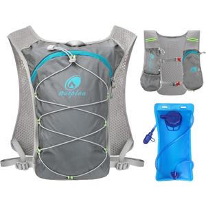 Small Lightweight Running Hydration Vest with 2L Water Bladder for Women, Lightweight Water Backpack Hydropack for Hiking (Grey)