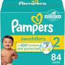 Pampers Baby Diapers - Swaddlers - Size 2, 84 Count, Ultra Absorbent Disposable Infant Diaper (Size 2)