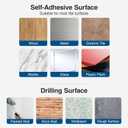 Paper Towel Holder - Self-Adhesive or Drilling, Gold, Wall Mounted, SUS304 Stainless Steel Kitchen Roll Dispenser Under Cabinet