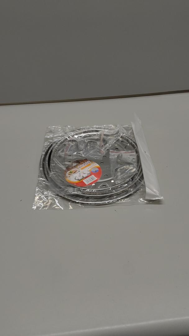 Round Stainless Steel Steamer Rack 7.6" 8.5" 9.33" 10.23" Inch Diameter Steaming Rack Stand Canner Canning Racks Stock Pot Steaming Tray Pressure Cooker Cooking Toast Bread Salad Baking (4 Pack)