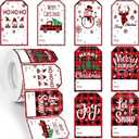 800 Pieces Christmas Tags Christmas to from Labels Self Adhesive Christmas Tag Christmas Stickers Tag Sticker Christmas Paper Tags for Decorations, 8 Styles (Snowman Style)