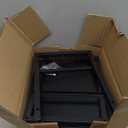 Large 22" x 15" Under Desk Printer Stand, 2-Tier Shelf Printer Table with Storage Fabric Drawer and Wheels, Rolling Cart for Home Office Fits 3D Printer, Scanner (Black)