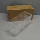 Utensil Holder, 3 Compartments Utensil Drying Rack with Automatic Drain Tray for Kitchen Counter, Transparent Acrylic Organizer for Silverware Cutlery Spoons, Forks, Knifes, Chopsticks (Clear)