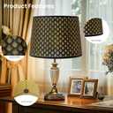 Barrel Lamp Shades, Metal Lampshades, Large Lamp Shades For Table Lamps, Drum Lamp Shades For Table Lamps, 12" Top X 14" Bottom X 10" H (Spider), Antique Bronze Gold Lamp Cover, Lampshades For Floor Lamps