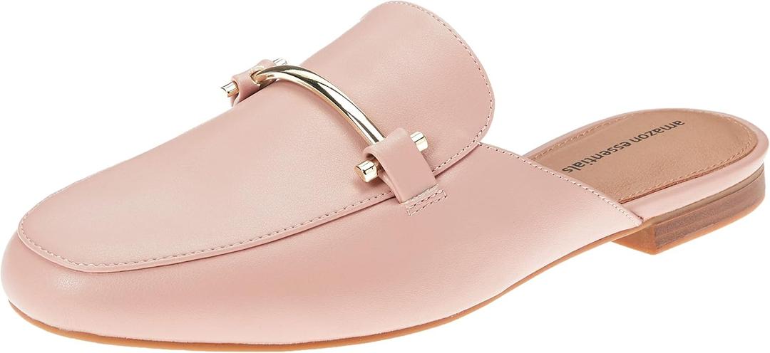Amazon Essentials Women's Buckle Mule (Pink)