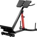 VEVOR Multi-Functional Weight Bench for Full Body Workout, Roman Chair Hyperextension Bench, Adjustable & Foldable Equipment for Back Arm Core Ab Workout, Sit Up Exercise Machine for Home Gym (Black+Red Hyperextension Bench 350LB)
