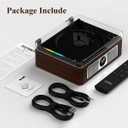 Retro Wooden CD Player for Home, Bluetooth Portable CD Player with Dual HiFi Speakers, 2600mAh Rechargeable CD Player for Home with Remote Control,Support SPDIF, USB/AUX,Headphone Jack,Optical Brown