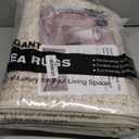 5x7 Area Rugs Beige Low Pile Indoor Washable Trendy Faded Style Rugs for Bedroom Living Room Dining Room Foldable Non-Slip Thin Print Home Office Mat