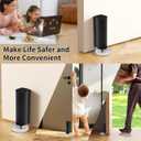 Magnetic Door Stoppers Black WYGWP Stainless Steel No Drilling Wedge Stops Heavy Duty Catch Holder to Keep Doors Open