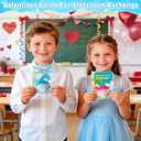 Valentines Day Gifts Cards for Kids, 30 Pack Valentines Day Gifts for Kids School with Rainbox Shells, Marine Life Blind Boxes for Boys Girls Valentines School Classroom Exchange Gift Party Favor