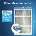 Filtrete 20x25x4 AC Furnace Air Filter, MERV 13, MPR 1900, Premium Allergen, Bacteria & Virus Filter, Electrostatic Air Cleaning Filter, 2-Pack (Actual Size 19.75 x 24.62 x 4.31 in)