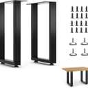 16 Bench Legs,Metal Table Legs Heavy Duty Furniture Legs 16",Coffee Table Legs Side Table Legs,16Height 11Wide, Set of 2 (Rectangle-shape)