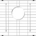POPFLY 304 Stainless Steel Kitchen Sink Grid Protector, 24-1/4" 13-3/8" Sink Bottom Grate with Rear Drain for Single Bowl Kitchen Sinks, Scratch & Noise Protection, PF602613UWG24