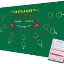GSE Games & Sports Expert 36" x 72" Casino Layout Felt, Professional Casino Tabletop Mat for Parties, Casino Poker Game Night