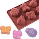 3 x Silicone Molds Non-stick Chocolate Candy Mold,Soap Molds,Silicone Baking mold Making Kit, Set of 3 Forest Theme with Different Shapes Animals,Lovely & Fun for Kids