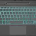 Surface Pro 9 Keyboard, Backlight Detachable Bluetooth Keyboard for 13 inch Surface Pro 8/X, with Trackpad/Pen Holder - Grey