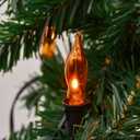 Flickering Flame Light Bulbs 1W, C7 E12 Incandescent (12 Pack), UL Listed 2200K Orange, Candelabra Bulbs for Window Candles, Chandeliers, Halloween Night Lights, C7 String Light Replacement