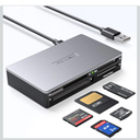 SmartMedia Card Reader Writer All-in-1 USB Universal Multi Card Adapter Slim Hub Read Smart Media, xD, SD, SDHC, SDXC, UHS-I, MMC, MS Pro Duo, CF, MD, Camera Flash Memory Cards For Windows, Mac, Linux