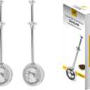 Two stainless steel tea filters with long handles, used as advanced tea filters for loose leaf tea, outdoor portable rotating tea leakage tea ball tea separation ball tea brewing device