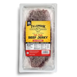 Tillamook Beef Jerky, Country Smoker Old Fashioned Deli Style Thin Sliced Slab, Low Carb, High Protein, Ready to Eat Keto Snacks, Chopped & Formed Slabs,12 Count Tray