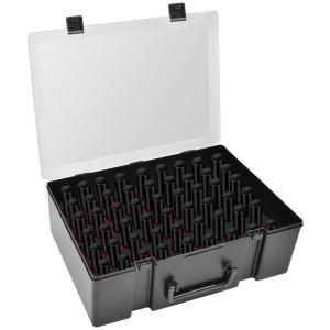 ALCYON Universal Nail Polish Holder & Organizer Contains 54 Bottles for Gellen, for Beetles, for Sally Hansen, for OPI, for Essie and Other Fingernail Polish (ONLY A CASE)-Black