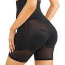 Irisnaya Women Shapewear Control Panties Body Shaper Butt Lifter Padded Hip Enhancer Seamless Underwear Hi- Waist Trainer Short (Small, Black)