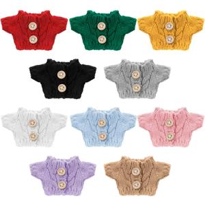Bencailor 10 Pieces Small Doll Clothes Set 3.14 x 1.96 Inches Doll Sweaters Fit 5-9 Inches Various Styles of Small Dolls(Fresh Style)
