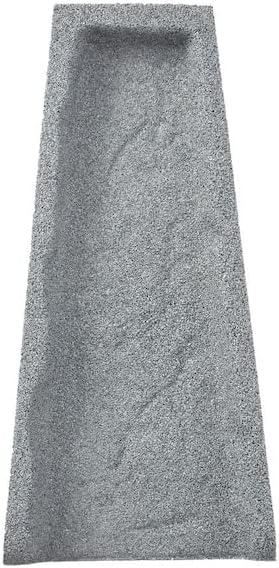 Rubberific Premium Rubber Downspout Splash Block, Rain Guard, Stone Textured Drain Extender (3 Pack, Gray)