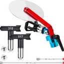 7 Pieces Paint Sprayer Airless Spray Guide Accessory Tool Guide Edge Spray Tool with 12 Inch, 30 Inch Extension Pole, 315, 517 Spray Tip and Tip Guard for Airless Paint Spray Gun Sprayer Painting, 1 Count